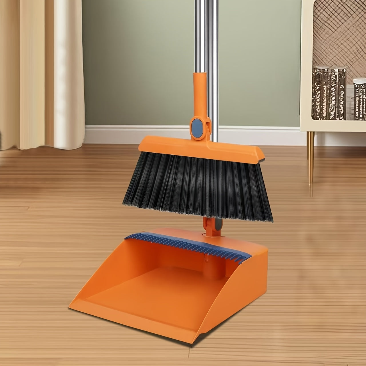 A Brand New Set of 2 Includes a 3-In-1 Broom And Dustpan That Can Rotate And Fold. This Household Broom Is Enlarged And Thickened, Perfect for Cleaning Pet Hair in The Living Room Or Bedroom. It Features a Non-Stick