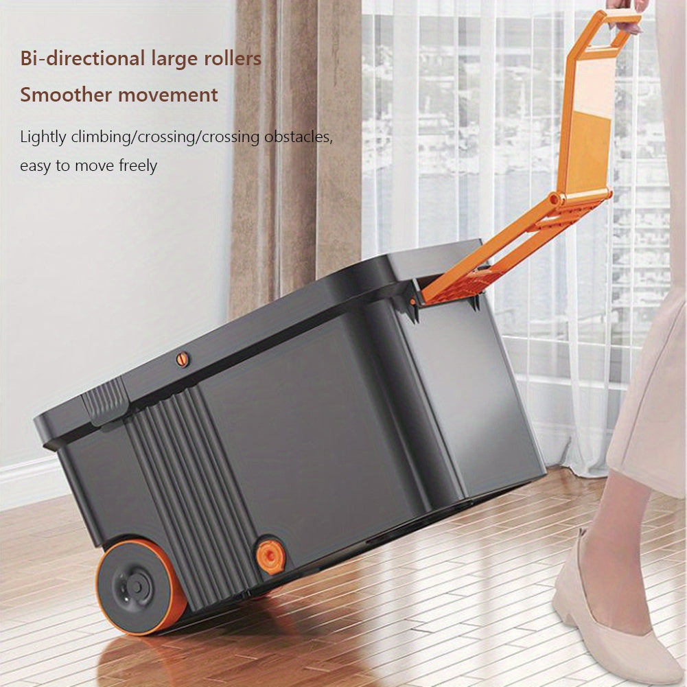 360 Spinning Floor Cleaning System with 6 Replacement Refills Extended Handle - Household Cleaning Automatic Spin Mop Hand-Free Automatic Dehydration Mop for Household Floor Cleaning