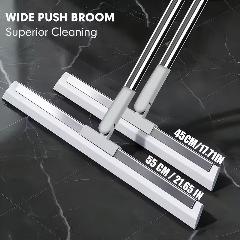 Multi-Function Magic Broom, CHA HUA Silicone Floor Scraper with Handle, Ideal for Household Floor Cleaning, Bathrooms, Windows, And Stain Removal. Cleans Stains, Wipes Windows, And Removes Water, Dust, And Pet Hair.