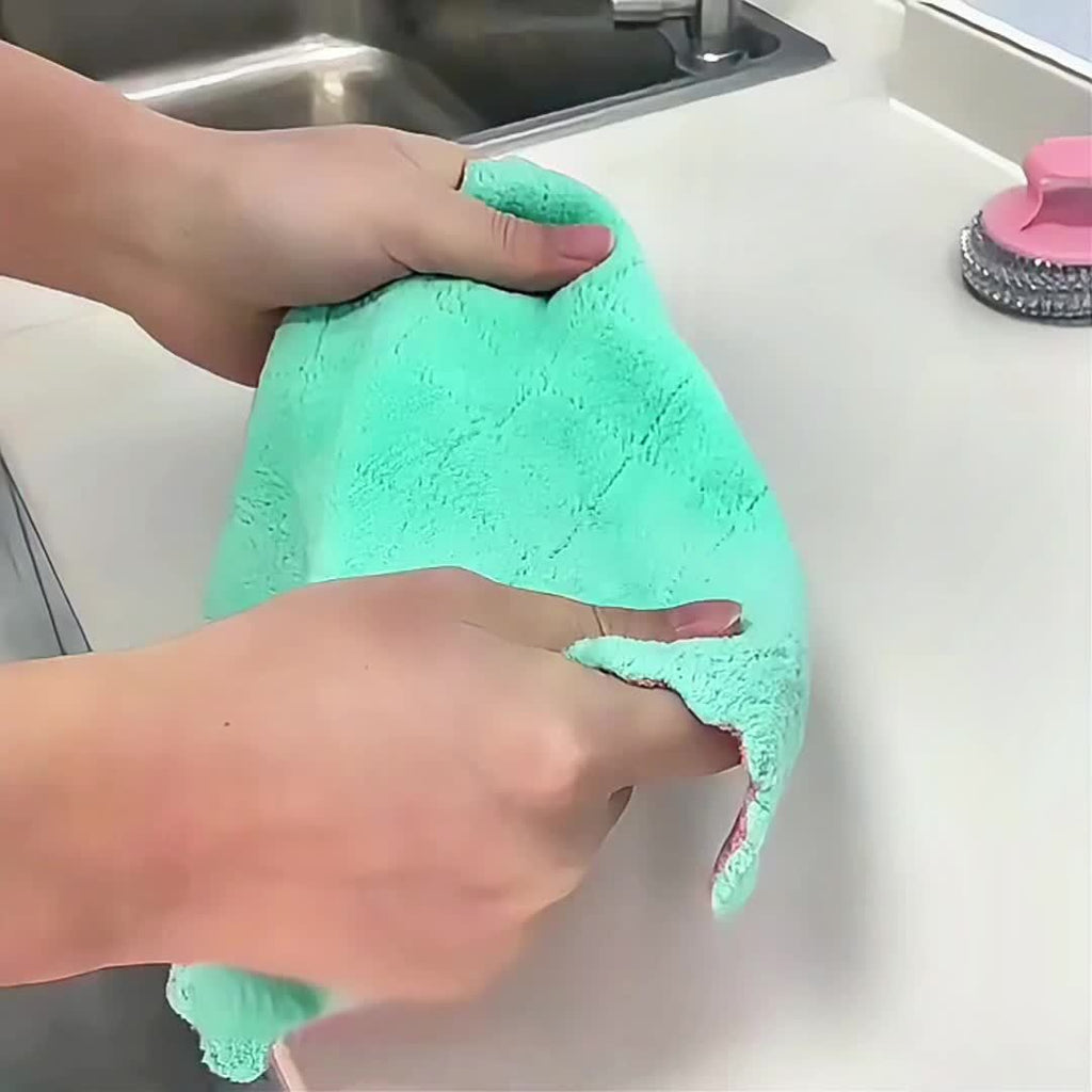 Set of 25 Microfiber Cleaning Cloths Measuring 10.24X5.91 Inches, Suitable for Both Wet And Dry Use. These Absorbent Towels Are Thickened for Various Tasks Including Kitchen Dishes, Household Dusting, Car Washing