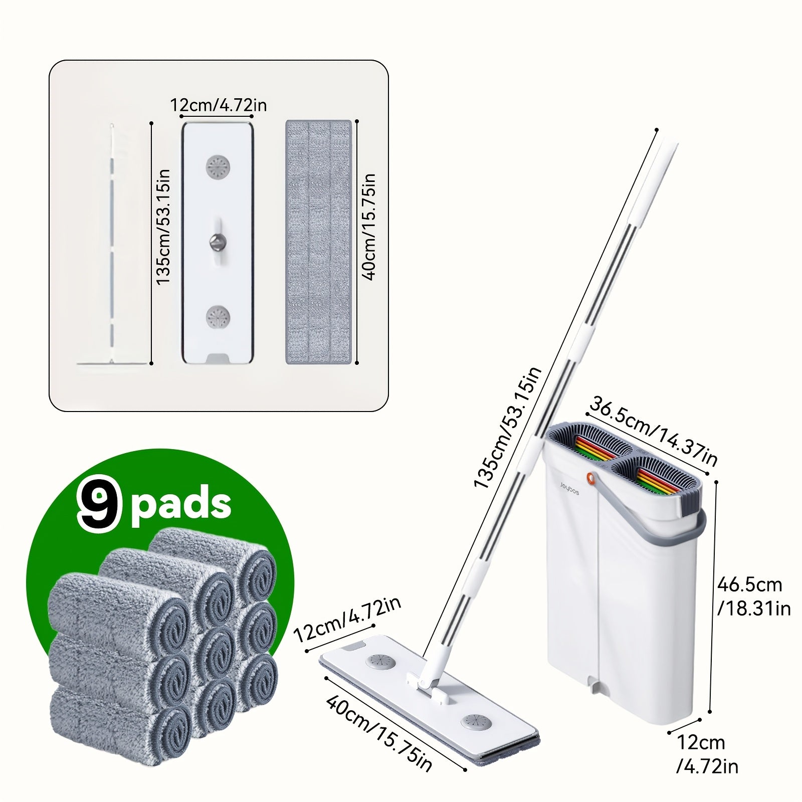 The Enhanced Mop And Bucket Set for 2025 Features 12.99\u002F15.75-Inch Dimensions And Includes 2, 4, Or 6 Ultra-Fine Fiber Pads That Are Machine Washable. It'S Ideal for Cleaning Floors in The Living Room, Bedroom, Kitchen, And Bathroom