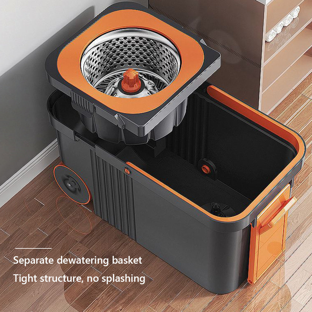 360 Spinning Floor Cleaning System with 6 Replacement Refills Extended Handle - Household Cleaning Automatic Spin Mop Hand-Free Automatic Dehydration Mop for Household Floor Cleaning