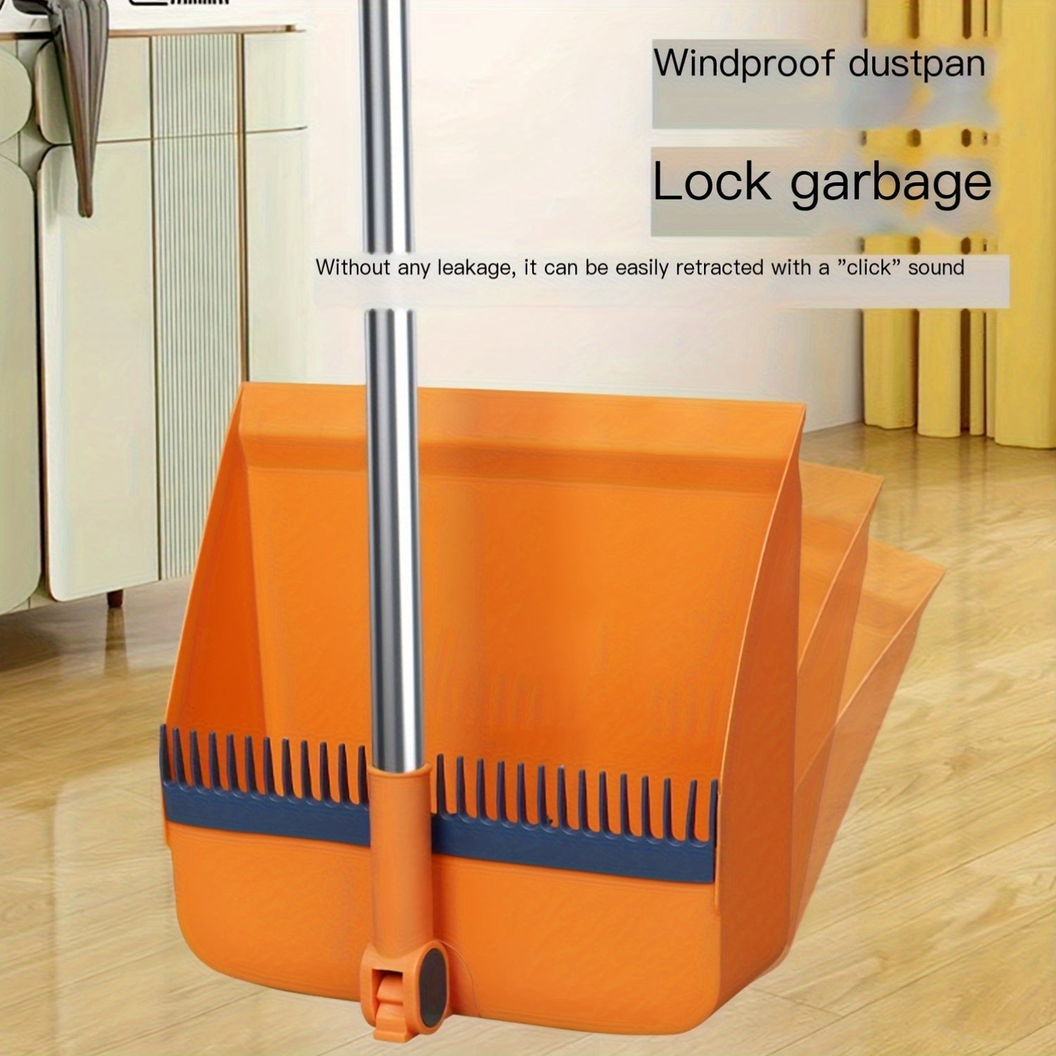 A Brand New Set of 2 Includes a 3-In-1 Broom And Dustpan That Can Rotate And Fold. This Household Broom Is Enlarged And Thickened, Perfect for Cleaning Pet Hair in The Living Room Or Bedroom. It Features a Non-Stick