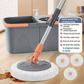 Rotating Mop And Bucket, Detachable Bucket, with Wringer Set, 360° Rotating Mop, with 3 Ultra-fine Fiberop Heads, Stainless Steel Adjustable Handle, for Floor Cleaning, Cleaning Supplies, Cleaning Tools for Home\u002Fsupermarket\u002Fschool.