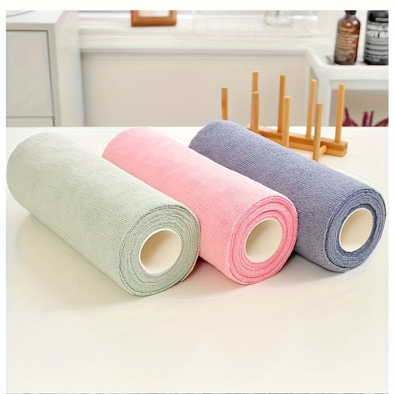Microfiber Cleaning Cloths 30pcs\u002F1roll Reusable Microfiber Cleaning Cloths, Absorbent & Rust-Proof Kitchen Towels, Multipurpose Household Cleaning Supplies, Home Kitchen Cloth, Microfiber Towel Roll, Dishcloth Replacement, Cleaning Tools