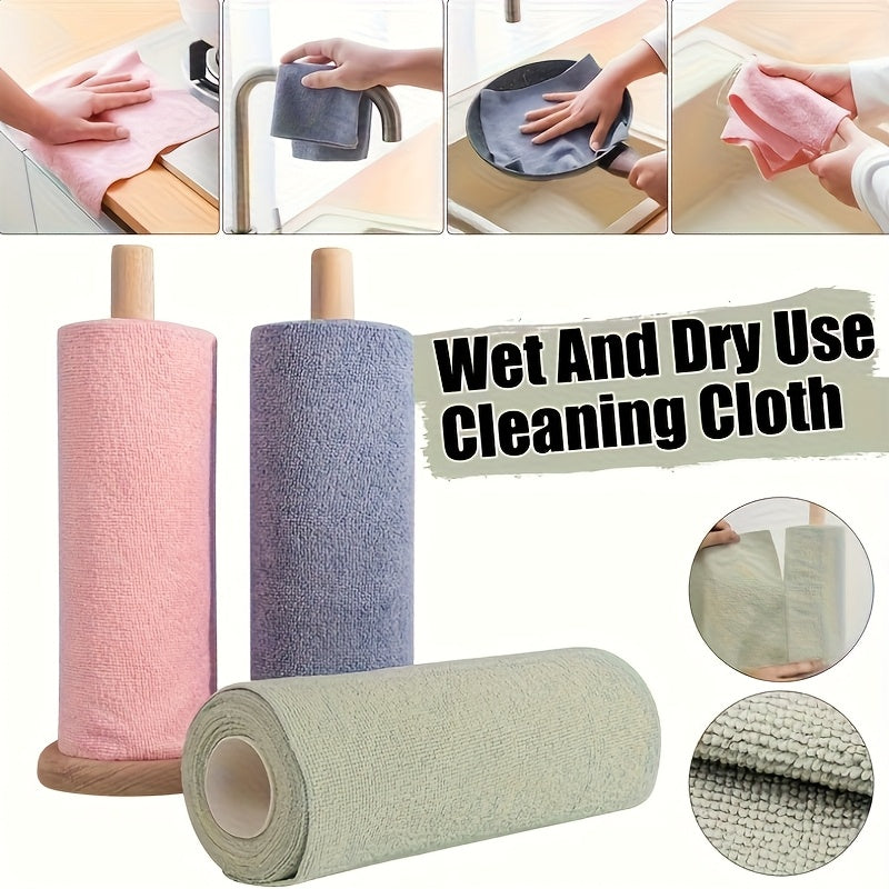 Microfiber Cleaning Cloths 30pcs\u002F1roll Reusable Microfiber Cleaning Cloths, Absorbent & Rust-Proof Kitchen Towels, Multipurpose Household Cleaning Supplies, Home Kitchen Cloth, Microfiber Towel Roll, Dishcloth Replacement, Cleaning Tools
