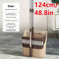 1 Set, Broom And Dustpan Set | Thickened Rod Rotatable And Foldable, Durable Soft Bristle Broom, Non-Stick Soft Bristles For Pet Hair Cleaning, Plastic Handle, Suitable For Hard Floors In Living Room, Bedroom, Bathroom, Kitchen
