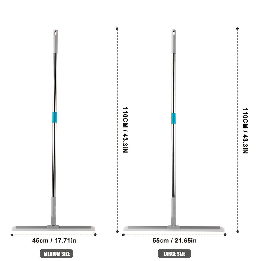 Multi-Function Magic Broom, CHA HUA Silicone Floor Scraper with Handle, Ideal for Household Floor Cleaning, Bathrooms, Windows, And Stain Removal. Cleans Stains, Wipes Windows, And Removes Water, Dust, And Pet Hair.