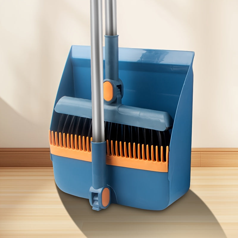 A Brand New Set of 2 Includes a 3-In-1 Broom And Dustpan That Can Rotate And Fold. This Household Broom Is Enlarged And Thickened, Perfect for Cleaning Pet Hair in The Living Room Or Bedroom. It Features a Non-Stick
