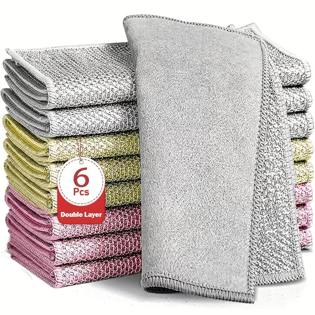 Dish Cloths for Kitchen for Christmas Time-Modern Stainless Steel Scrubber for Pans, Scratch-Resistant Cleaning Pads, Reusable Wire Dish Cloth for Kitchen Cookware Cleaning
