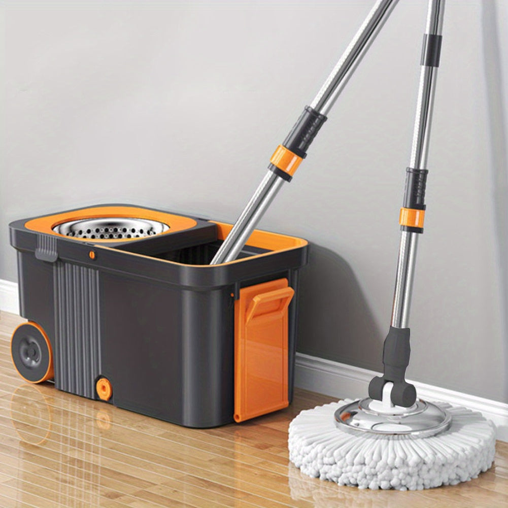Automatic Spin Mop 360 Spinning Floor Cleaning System | Automatic Spin Mop with 6 Replacement Refills, Extended Handle, Hand-Free Automatic Dehydration for Household Cleaning