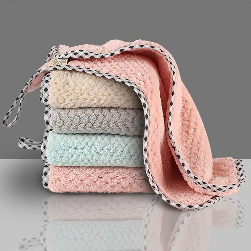 10pcs Of Ultra-soft Cotton Dishwashing Cloth, Super Absorbent Towel, Kitchen, Bathroom, Car And Window Cleaning Supplies - Multi-purpose Striped Dishwashing Cloth - Towel - Cleaning Towel - Household Essentials - Practical Cleaning Cloth