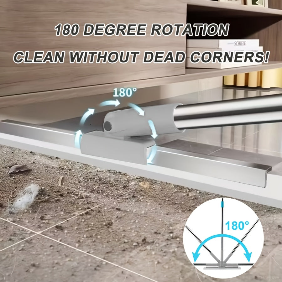 Multi-Function Magic Broom, CHA HUA Silicone Floor Scraper with Handle, Ideal for Household Floor Cleaning, Bathrooms, Windows, And Stain Removal. Cleans Stains, Wipes Windows, And Removes Water, Dust, And Pet Hair.