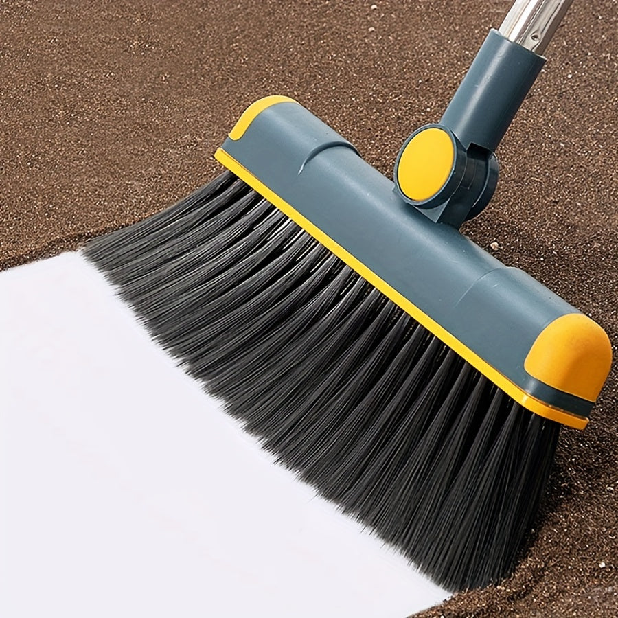 1set, Broom Dustpan Set Combination, Thickened Rotatable Foldable Stainless Steel Rod Strong And Durable Soft Hair Sweeping Broom Plastic, Cleaning Supplies for Indoor Halloween And Christmas Deep Clean