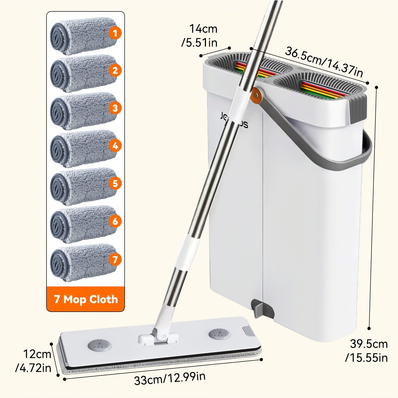 The Enhanced Mop And Bucket Set for 2025 Features 12.99\u002F15.75-Inch Dimensions And Includes 2, 4, Or 6 Ultra-Fine Fiber Pads That Are Machine Washable. It'S Ideal for Cleaning Floors in The Living Room, Bedroom, Kitchen, And Bathroom